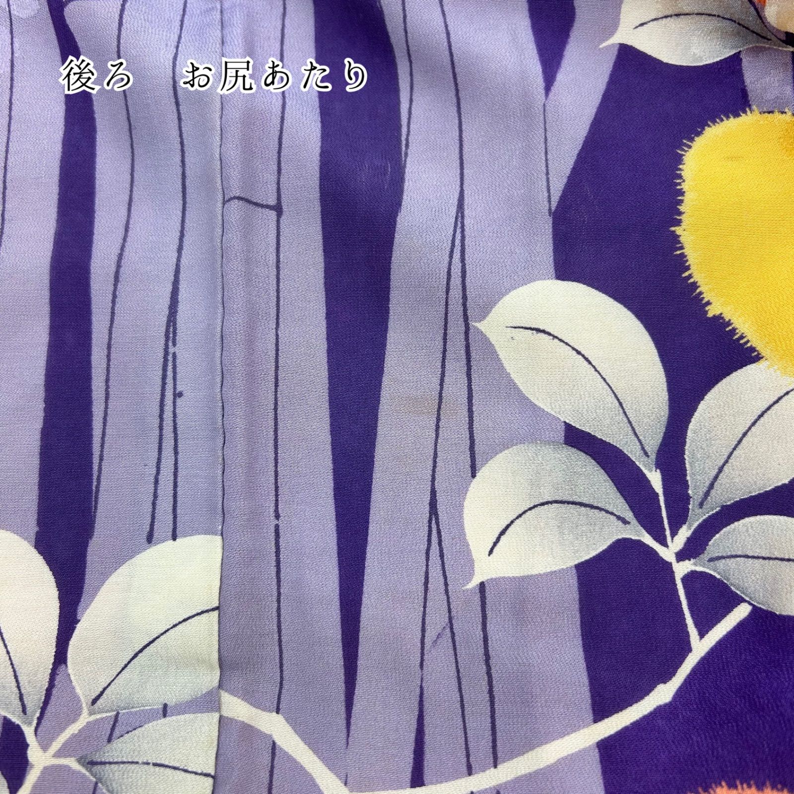 アンティーク着物 袷 小紋 紫 正絹 椿 やわらかもの 大正ロマン - メルカリ