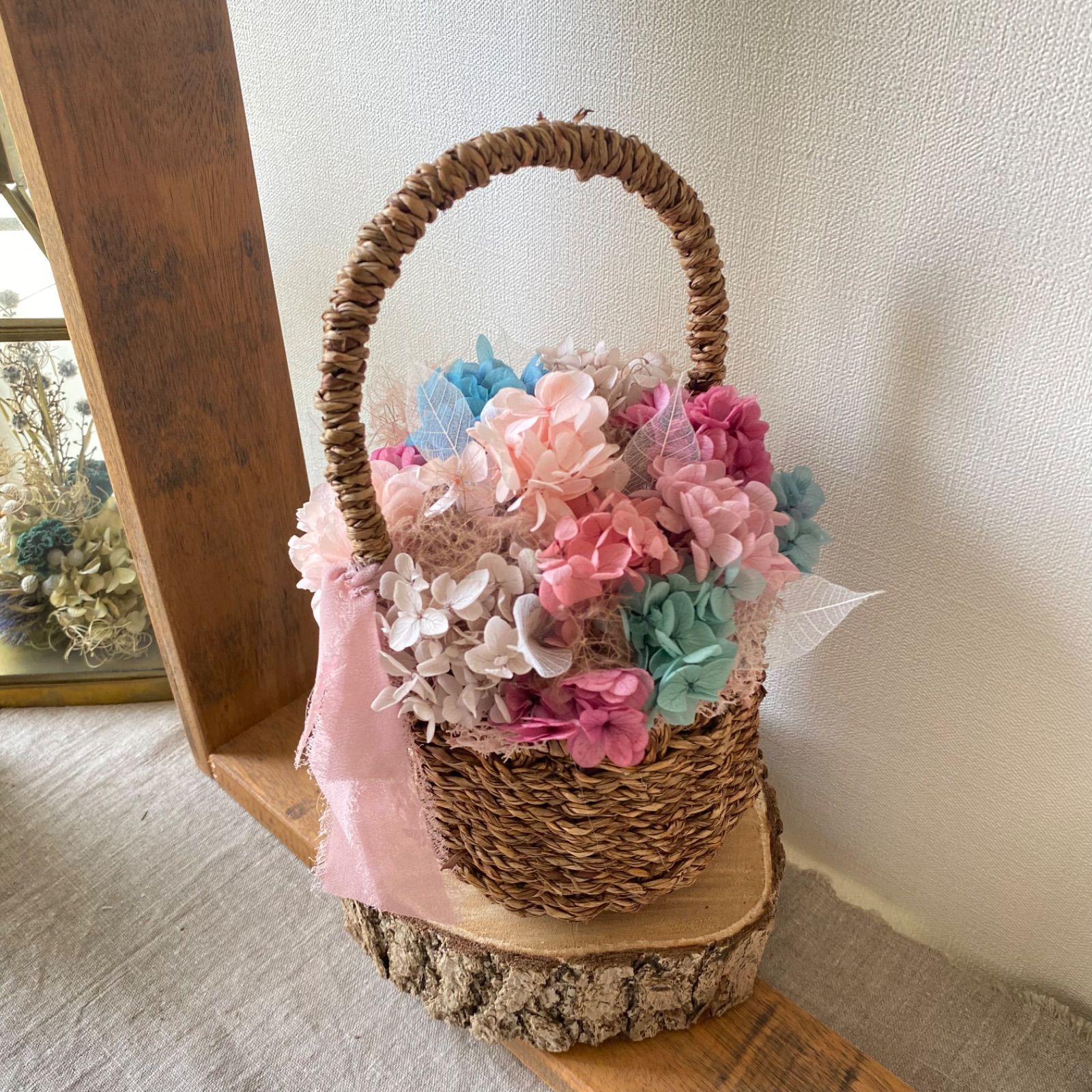 紫陽花　スモークツリー　♡ ふんわりアレンジメント
