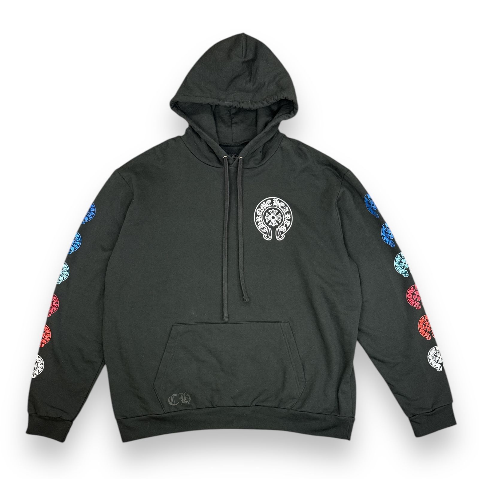 国内正規  CHROME HEARTS マルチホースシュー プリント スウェット プルオーバー パーカー クロムハーツ XL 82308A2