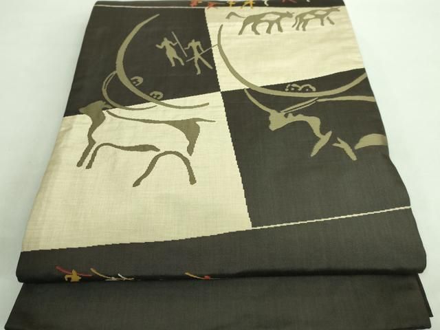 平和屋着物■極上　名門木屋太　今河織物　六通柄袋帯　成り物　逸品　DZAA8610kh5 平和屋着物□極上 名門木屋太 今河織物 六通柄袋帯 人獣 逸品