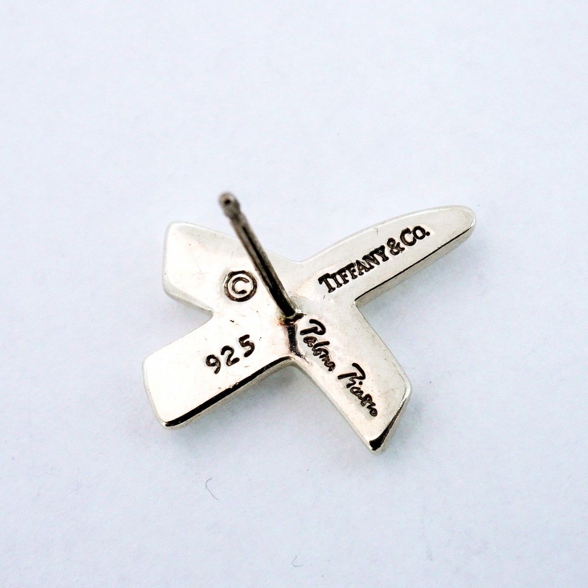 5jfb0989】ティファニー ピアス キス シルバー925【中古