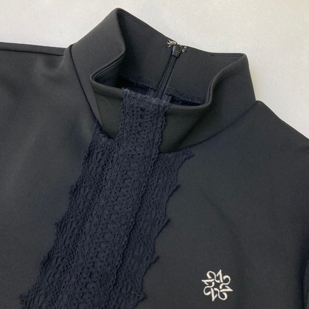 サイズ：M ST ANDREWS セントアンドリュース  レース ハイネック 長袖ワンピース  ブラック系 [240101438238] ゴルフウェア レディース ストスト サイズ：M ST ANDREWS セントアンドリュース レース ハイネック