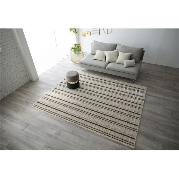 スミノエ 洗える ラグ ソル 約幅190×長さ240cm ブラウン 日本製〔代引不可〕 スミノエ 洗える ラグ ソル 約幅190×長さ240cm ブラウン 日本製（代引