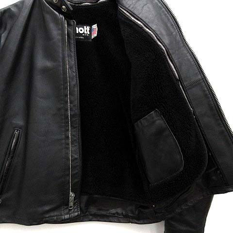 米国製42✨ SCHOTT シングル ライダース ボア ライナー ブラック641 楽天市場】Schott ショット シングルライダース 641 本革 2025【USA