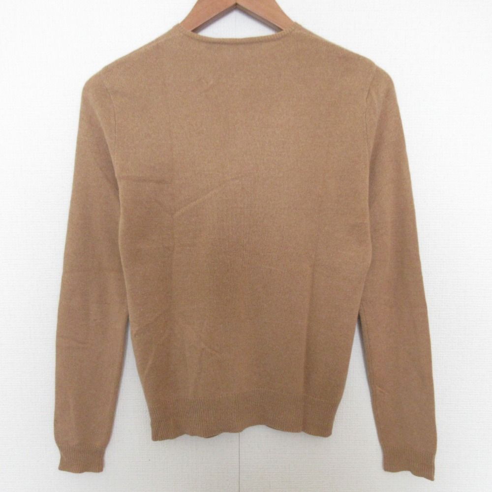 RALPH LAUREN ラルフローレン シルクカシミヤ クルーネック ニット カーディガン サイズM ライトブラウン レディース 古着 中古 Ralph Lauren - RALPH LAUREN ラルフローレン シルクカシミヤ