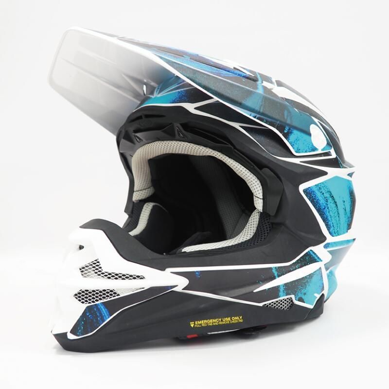 VFX-WR用 ヘルメットデカール Mサイズ サイケデリック オフロード ショウエイ モトクロス カラフル ステッカーセット バイク用品 オリジナルデザイン バイクヘルメット アクセサリー イメチェン 貼り替え シール 傷隠し かっこいい おしゃれ ダーク
