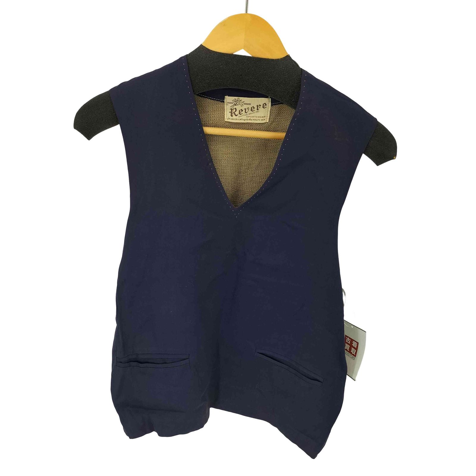 USED古着(ユーズドフルギ) {{REVERE}} 50S レーヨン ギャバジン ベスト メンズ 表記無 【中古】【ブランド古着バズストア】 ユーズドフルギ USED古着 50S レーヨン ギャバジン ベスト メンズ 表記