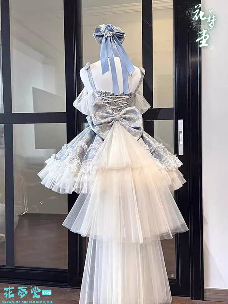 25年 ドレスロリータセット 仮装 オリジナル 洋服 ロリータ ワンピース かわいい 撮影会 舞台 イベント 花夢堂-279