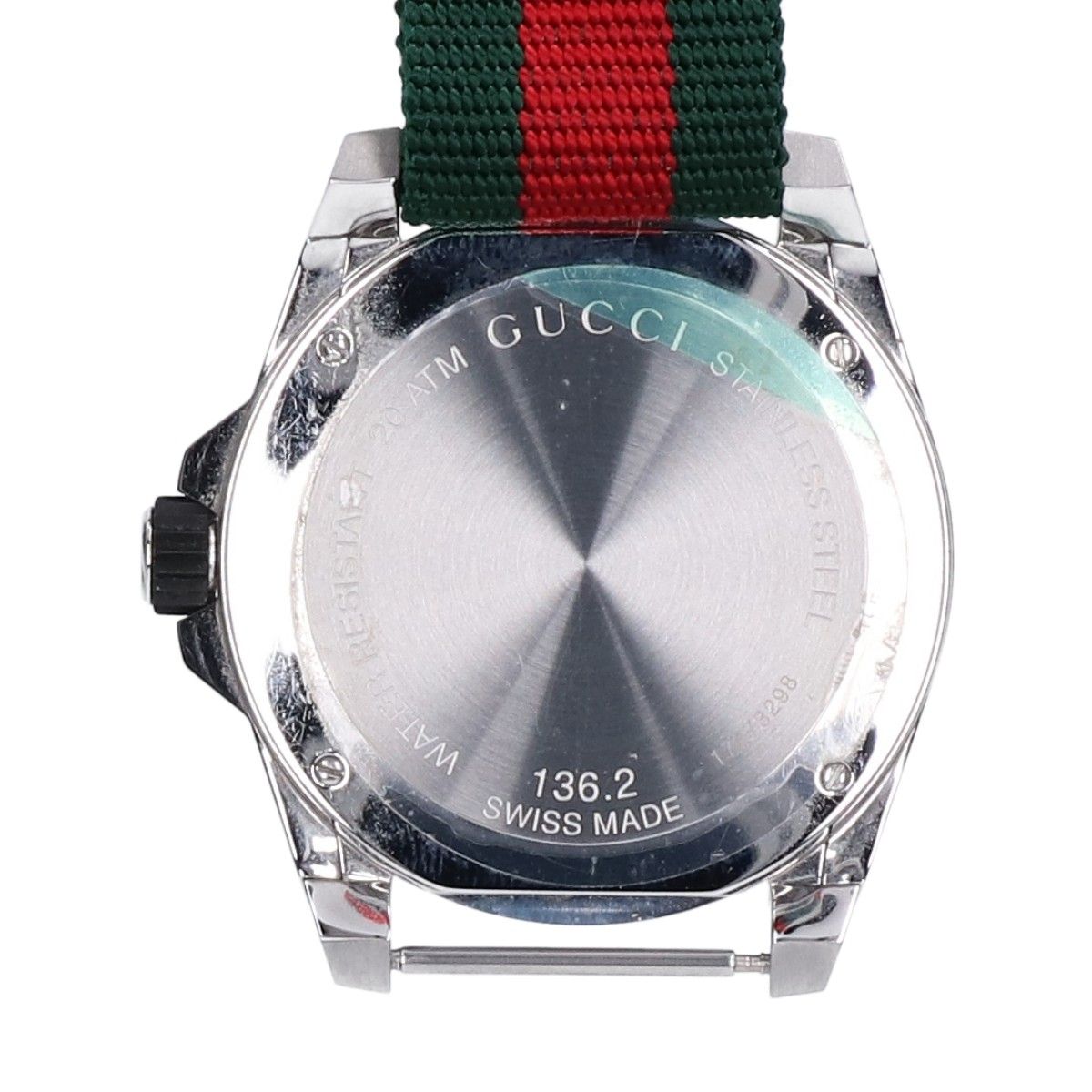 GUCCI グッチ 136.2 ダイブ SS×ナイロン 黒文字盤 クオーツ - メルカリ