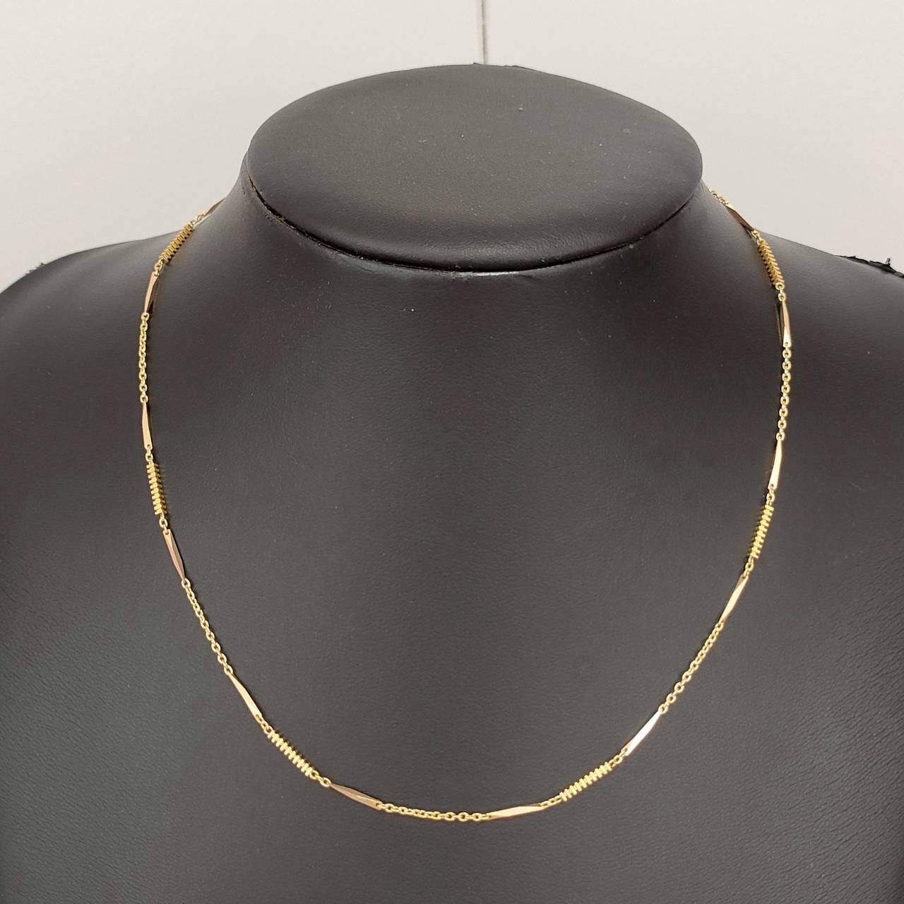 18金 K18 男女兼用 造幣局 切子 ダブル ネックレス 4.08ｇ 41㎝ D120