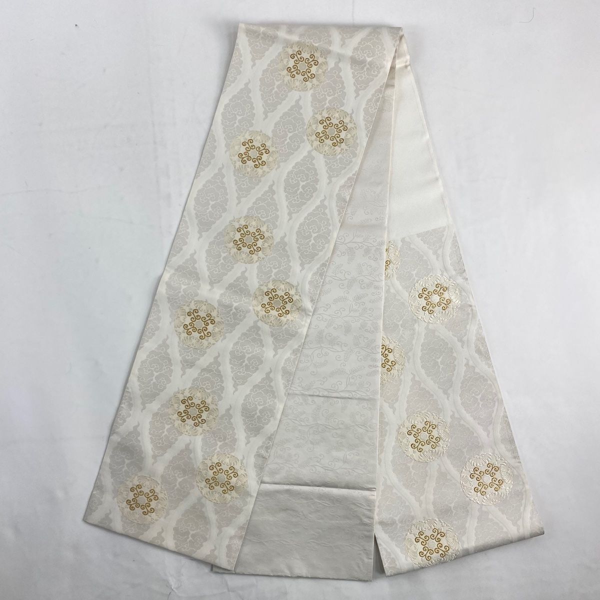 付下げ 身丈161cm 裄丈65.5cm M 袷 袋帯セット 桜 流水 刺繍 ぼかし