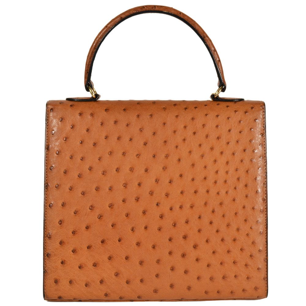 CELINE ブラウンレザー ハンドバッグ 美品》CELINE（セリーヌ）レザー ハンドバッグ ブラウン