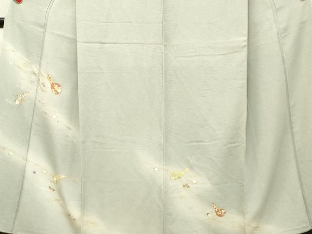 平和屋着物○訪問着 駒刺繍 瓢箪 ひょうたん 吹き寄せ花文 暈し染め  