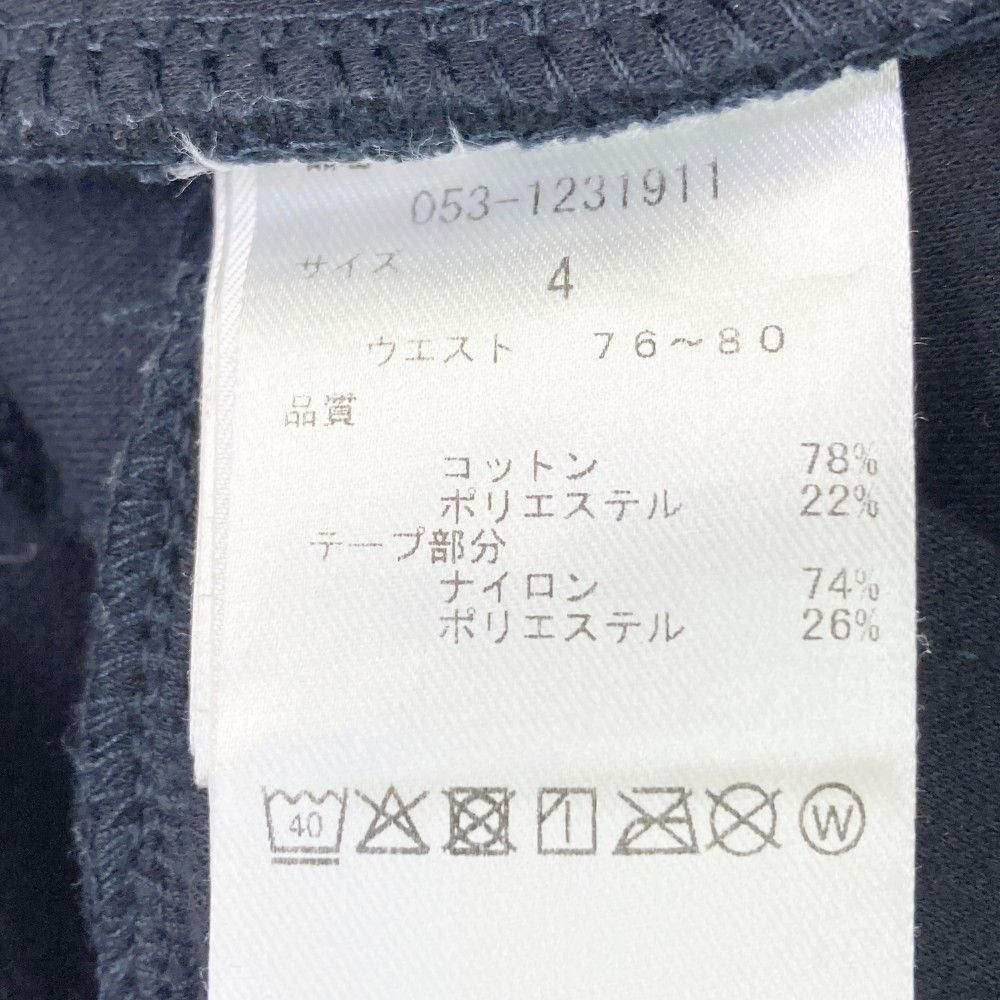 PEARLY GATES オレンジ ストライプ パンツ サイズ4 二重織遮熱ストライプ ショートパンツ ＜ロゴ柄プリント
