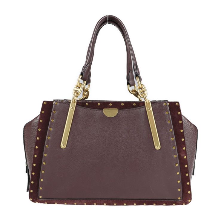 COACH コーチ ハンドバッグ 35617 レザー スウェード ダークブラウン系 