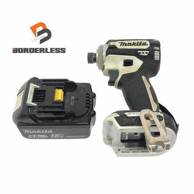 品 makita マキタ 18V 充電式インパクトドライバー TD171D 白|ホワイト バッテリー1個 18V 5.0Ah コードレス バッテリー式 116166