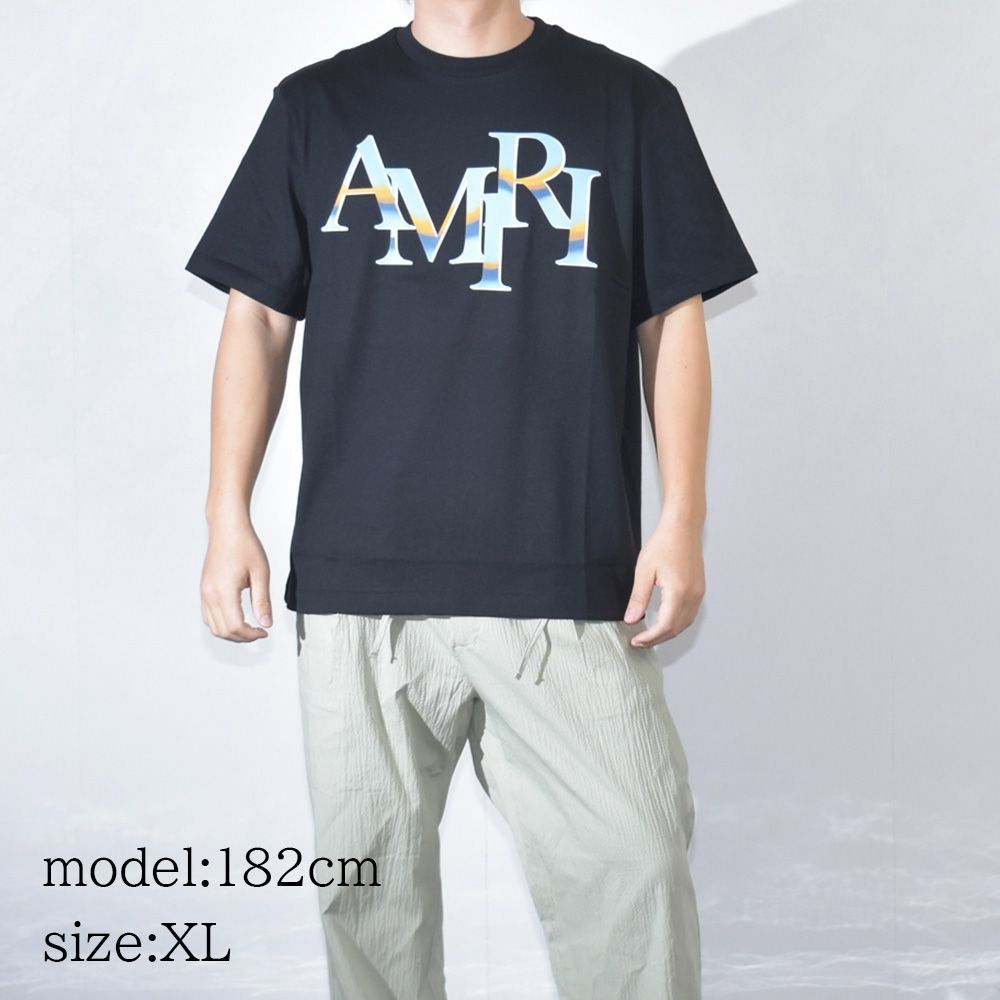 希少【AMIRI】スタッガード ロゴ Tシャツ アミリ スタッガード 半袖Tシャツ | アウトレットジャパン福岡