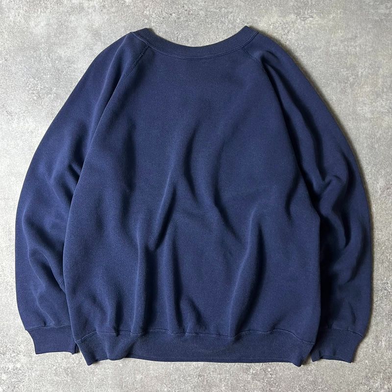 80s Hanes 無地 スウェット ヴィンテージ L ネイビー 茄子コン 80s Hanes 無地 スウェット ヴィンテージ L ネイビー 茄子コン
