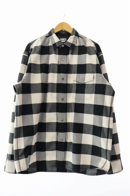 ザノースフェイス THE NORTH FACE L/S Nuthatch Shirt ロングスリーブ ヌハッチ ブロックチェック 長袖シャツ NR61964 L 白 ホワイト 黒 ブラック ブランド古着ベクトル   250322