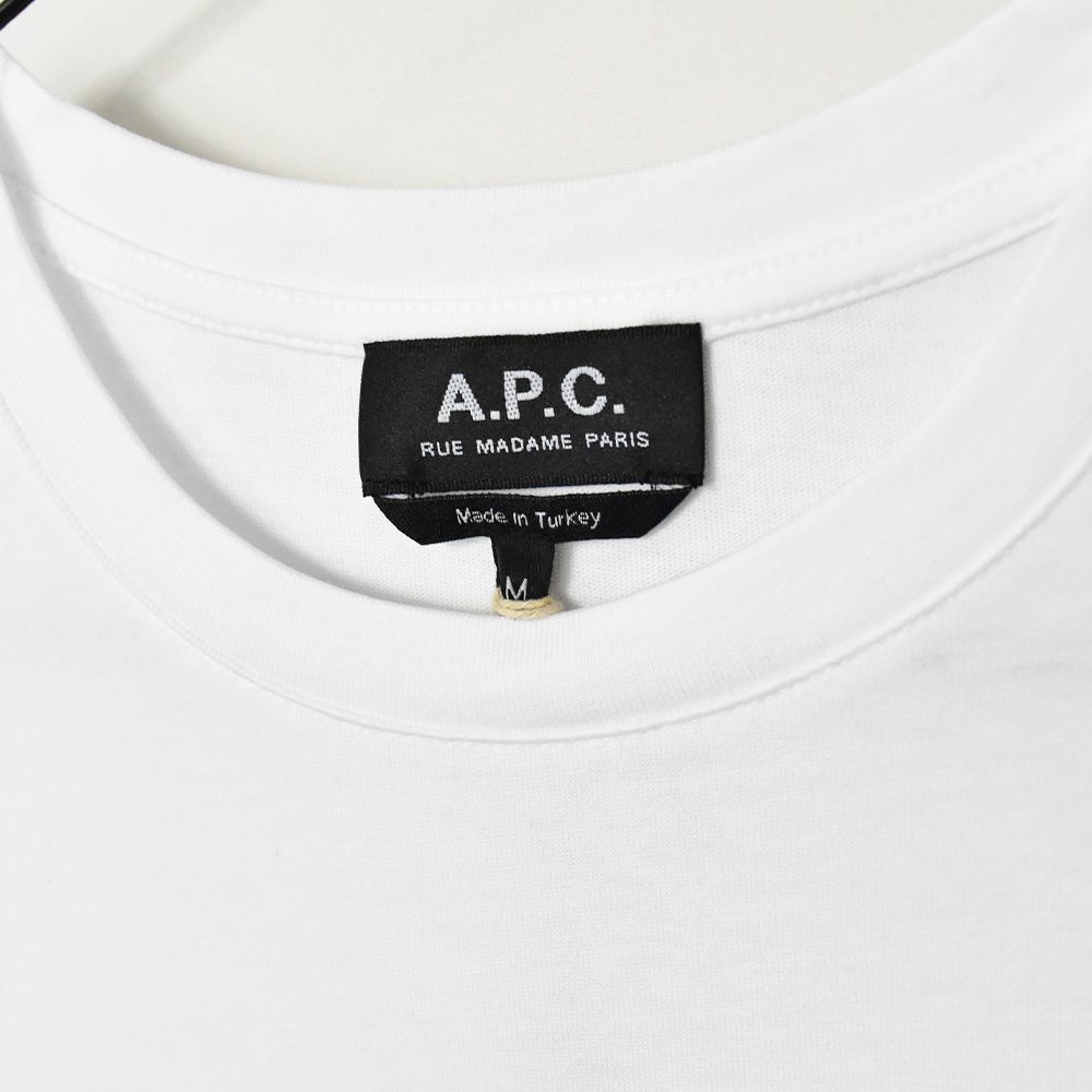 アーペーセー Tシャツ メンズ ロゴ 半袖 白 a.p.c COBQX H26586 A.P.C. 【訳あり】 A.P.C アーペーセー ロゴ コットン Tシャツ