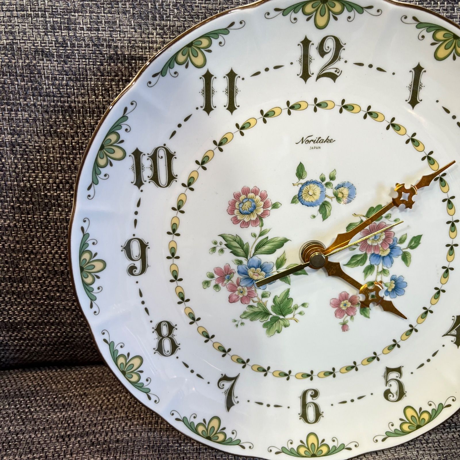 新品未使用ノリタケ壁掛け時計 Noritake ノリタケ 皿時計 壁掛け時計 昭和レトロ 掛け時計・置時計