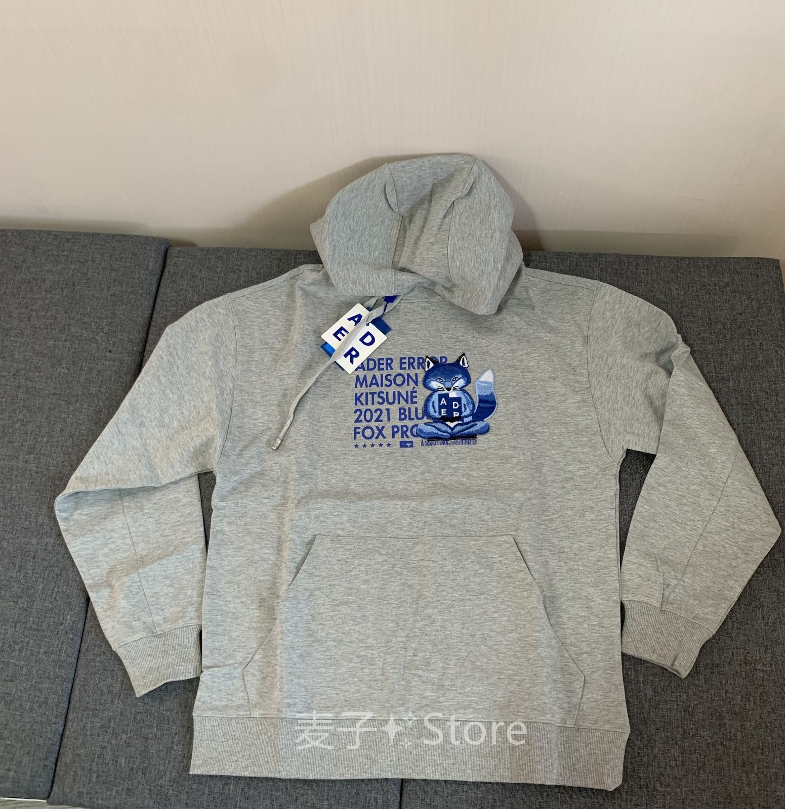 人気  新品 ADER ERROR x Maison Kitsune  メゾンキツネ アーダーエラー パーカー男女兼用 スウェット  長袖