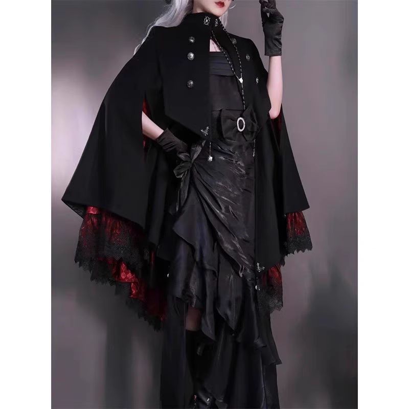 専用まとめ 新作 ゴシック 男女兼用 死神風 ブラックケープ 斗篷 コスプレ 日系