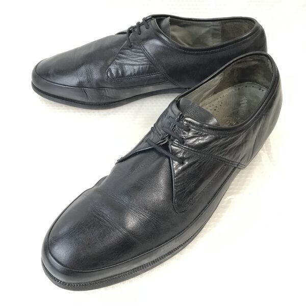 定価3万↑ドイツ製|Vintage LLOYD|ロイド 本革|プレーントゥ 8.5|27.0|黒|BLACK ビジネス|dress shoes◆E-46