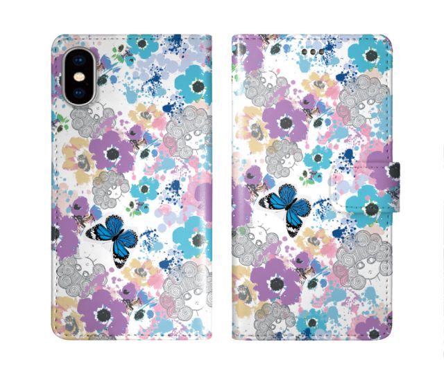 [AQUOS sense2 SH-01L SHV43] iPhone15 ケース スカラー スマホケース 手帳型 iPhone16 ケース iPhone 16 15 14 13 SE 第3世代 第2世代 スマホカバー 全機種対応 手帳 ScoLar フラワー 