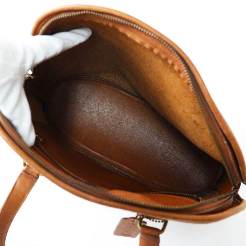 希少❗️OLDCOACH ハンドバッグ　ダークブラウン アメリカ製　9958 コーチ COACH 9958 レザーハンドバッグ トートバッグ/ブラウン