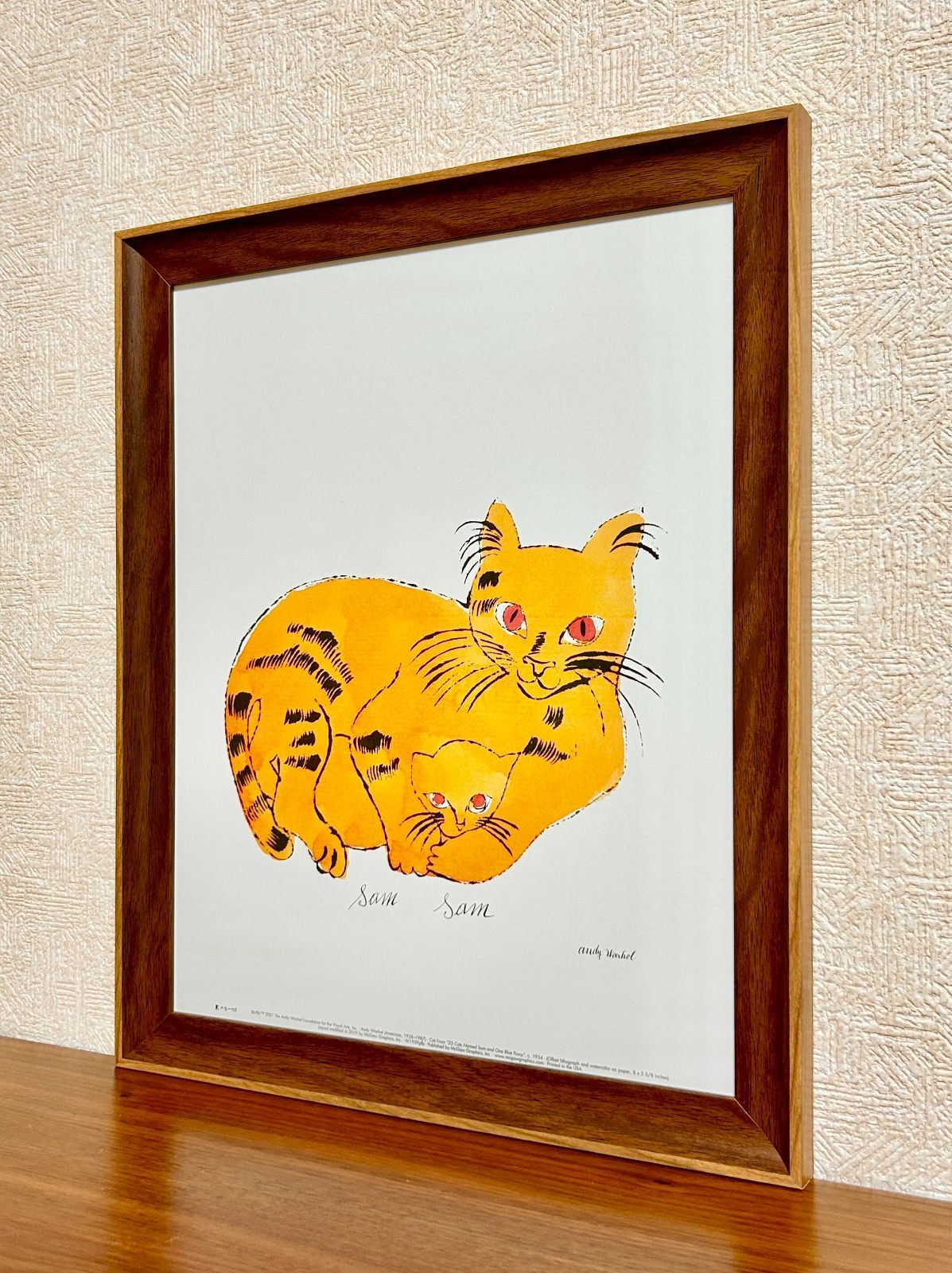 アンディ・ウォーホル cat 額付き 新品☆額縁付アートポスター(BRUCE MCGAW GRAPHICS)アンディ