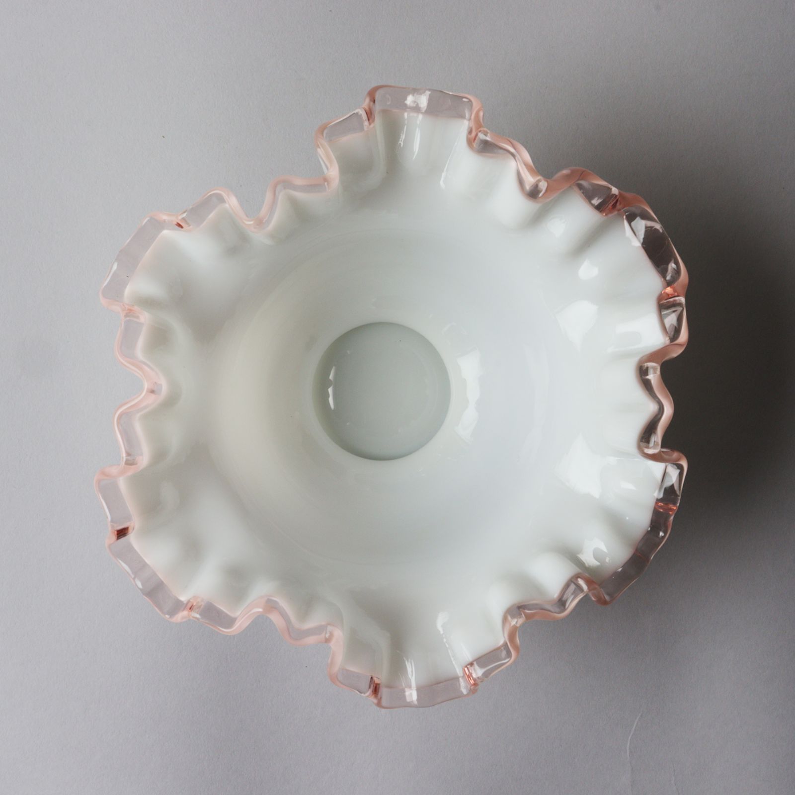 Fenton ローズクレスト メロンシェイプ ヴィンテージフラワーベース 大きめ Fenton ローズクレスト メロンシェイプ ヴィンテージフラワー