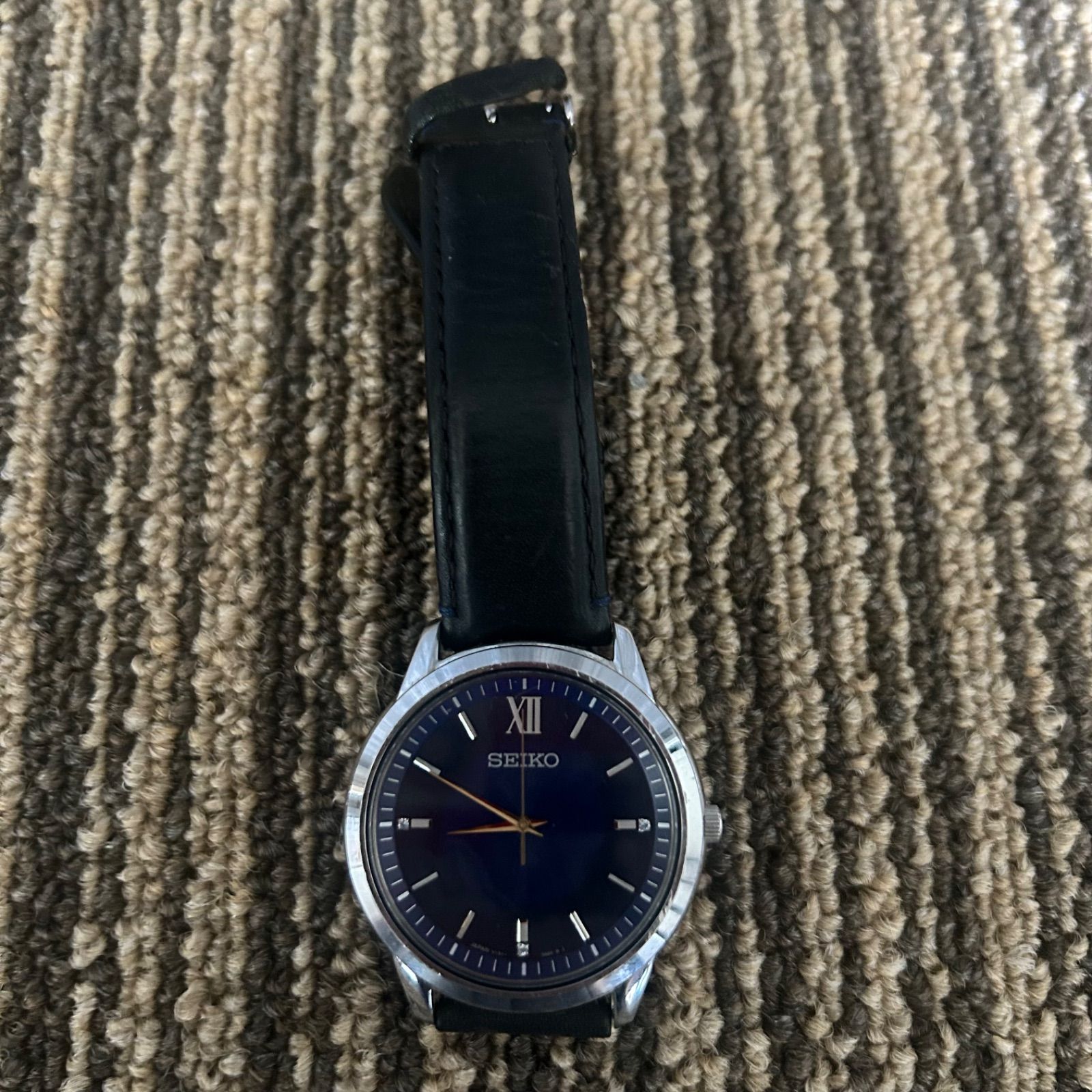 KS-0021】SEIKO セイコー アナログ腕時計 V131-0AKO レザー ジャンク