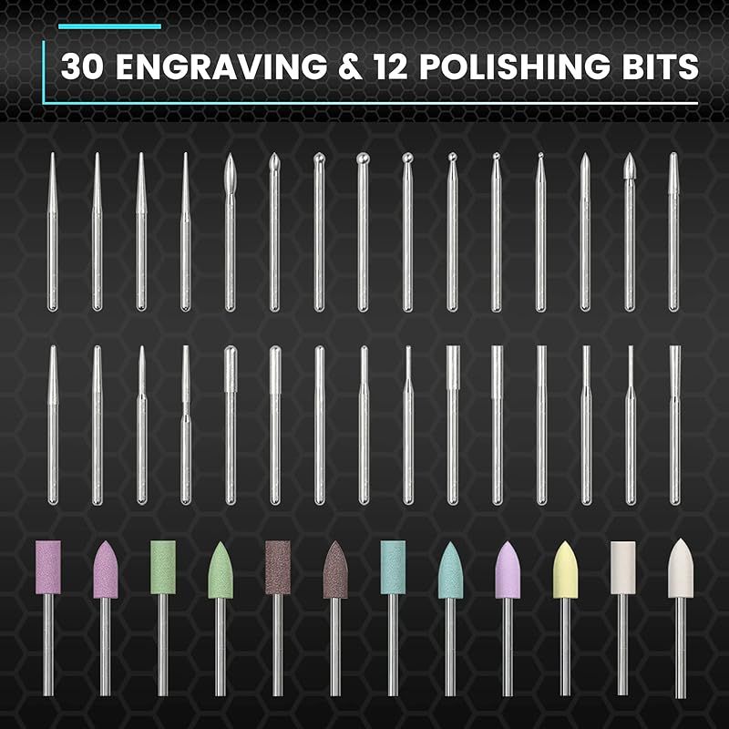 最安値！ ARROWMAX ミニコードレス彫刻ペン 研磨ペン アルミケース付き 42ビット スマートモーションコントロール OLED APP ワイヤレス磁気充電 ジュエリー 木材 ガラス 彫刻用 SGS PRO ブラック