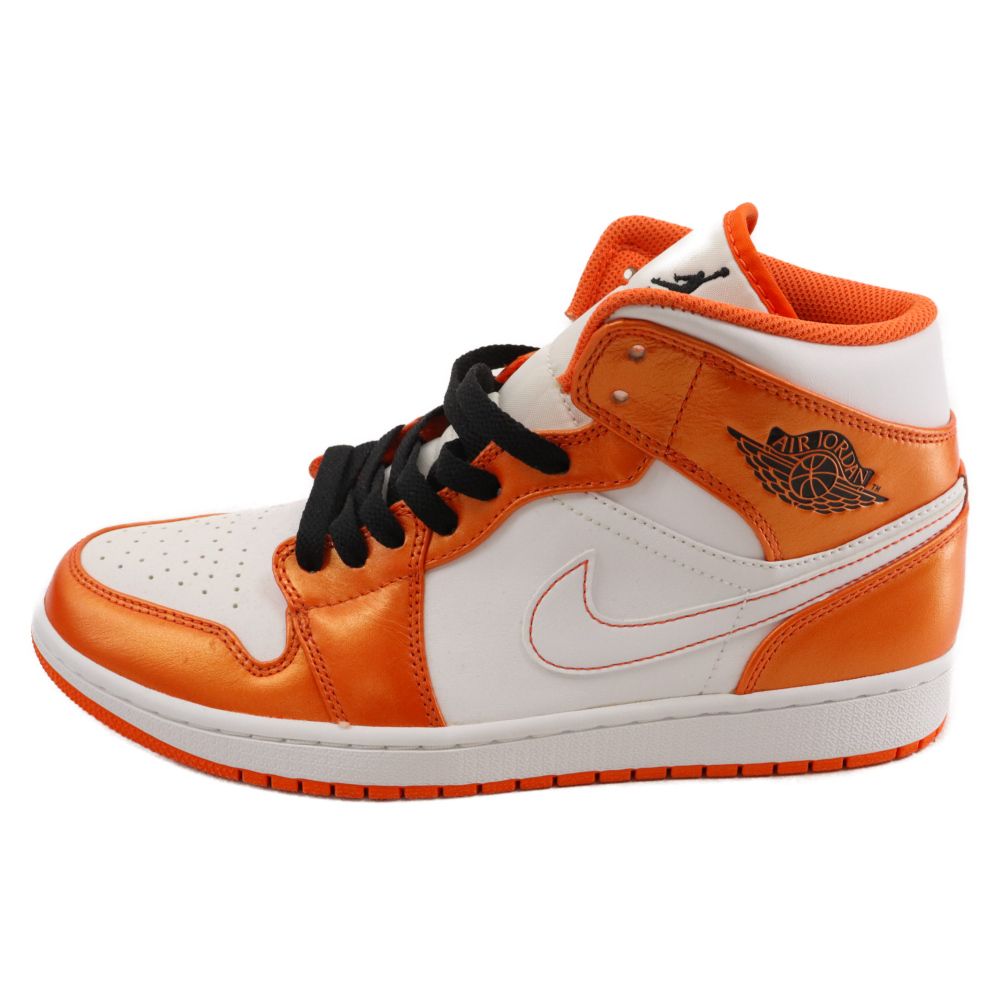 NIKE (ナイキ) AIR JORDAN 1 MID SE エアジョーダン ミッドカットスニーカー オレンジ/ホワイト US9.5/27.5cm  DM3531-800 - メルカリ