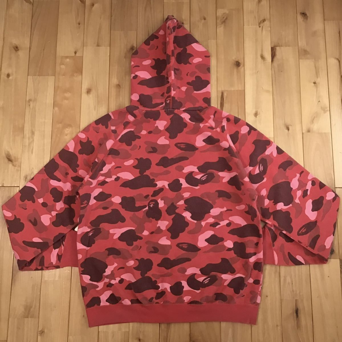 Swarovski BAPE LOGO パーカー Lサイズ pharrell camo a bathing ape full zip hoodie  スワロフスキー ベイプ エイプ red camo 迷彩