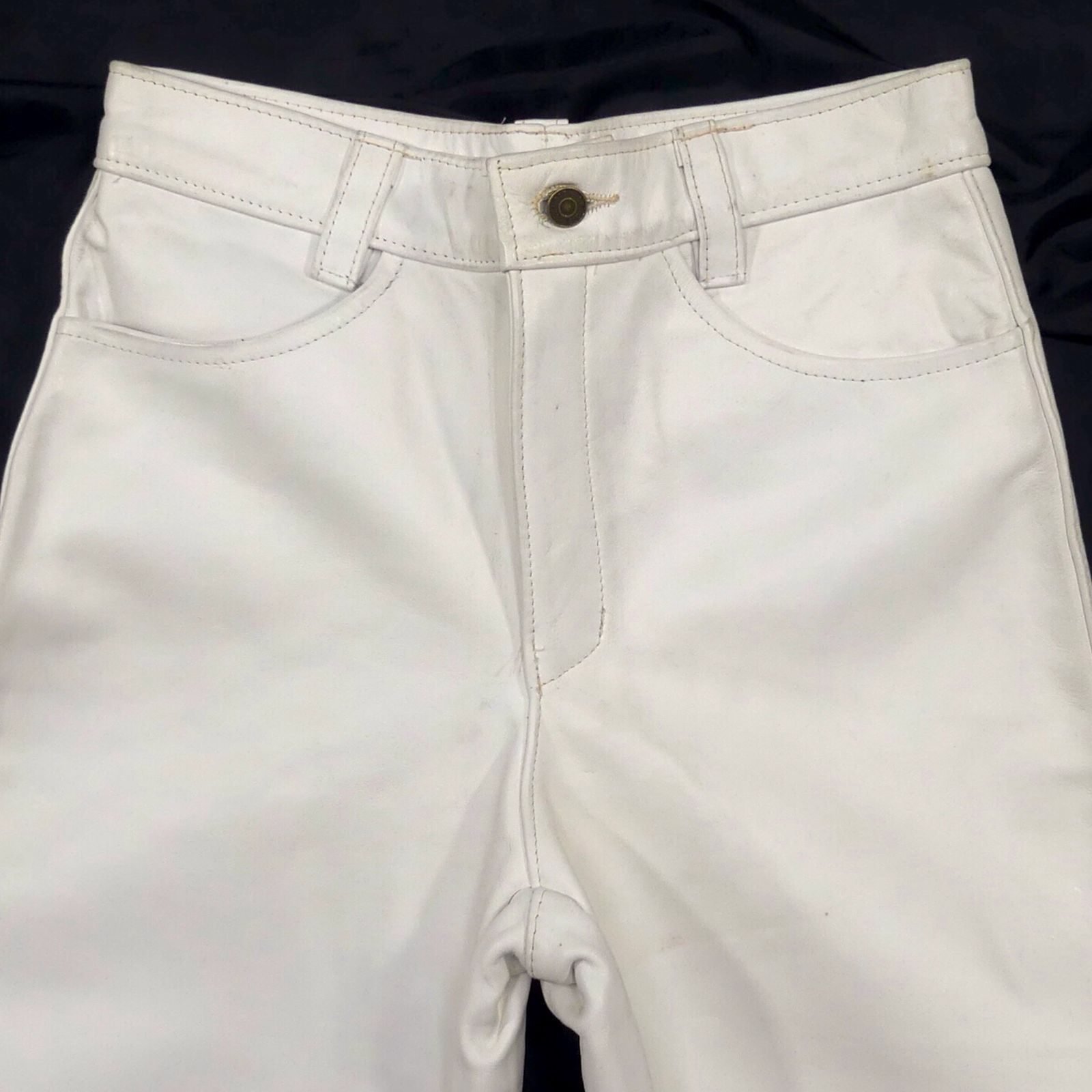 Schott ショット レザーパンツ W32 本革 白 希少 メンズ 革パンツ 本皮