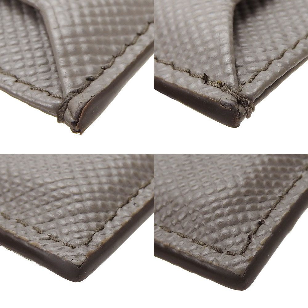 中古】プラダカードケースパスケース1MC208サフィアーノグレーレザー革  