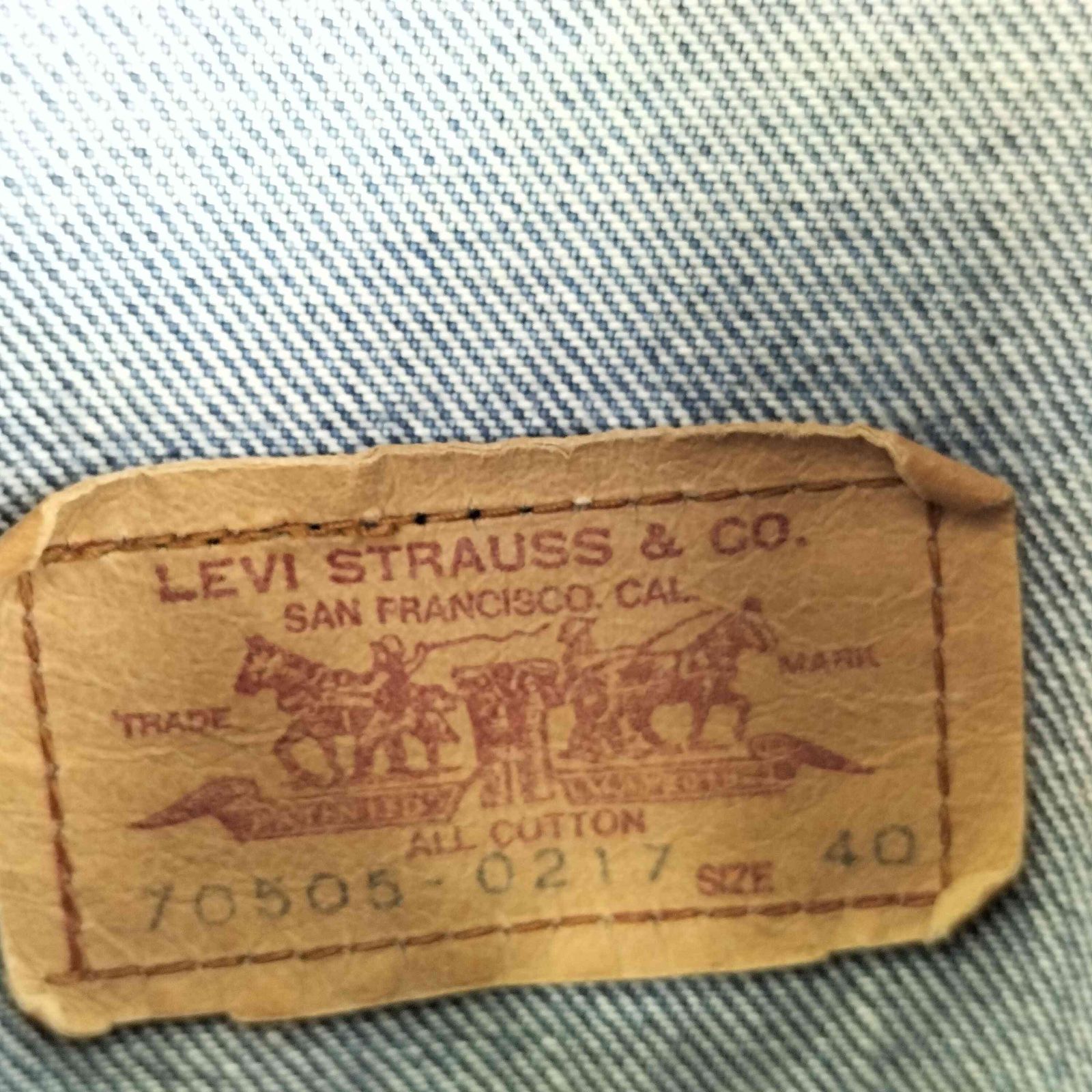 ま*さ様 ボタン裏J28 【70505-0217】トラッカージャケット 80s リーバイス Levis 1987年1月製 日本製 ボタン裏J28 70505-0217 4th型