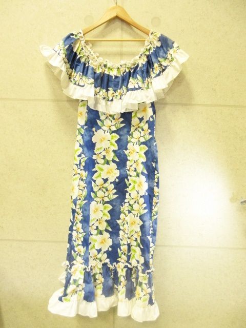 ロイヤルハワイアンクリエーションズ プルメリア柄ワンピースLサイズ