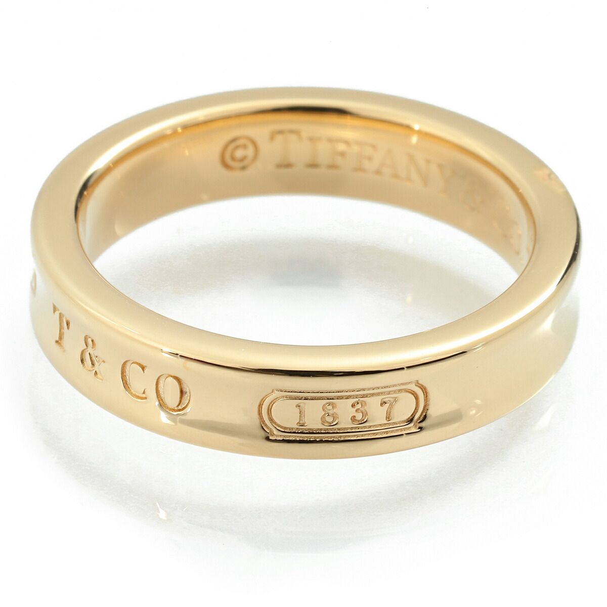 ティファニー 1837 ナローリング 指輪 K18 9号 TIFFANY&Co. 中古 ティファニー 1837 ナローリング 指輪 K18 9号 TIFFANY&Co. 中古