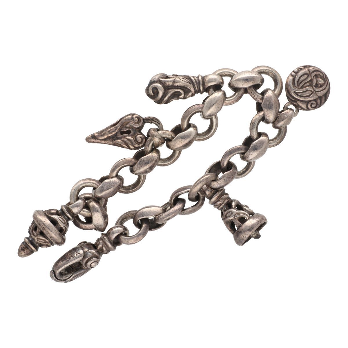 【中古】 LONE-ONES ロンワンズ  ブレスレット   メイティングフライトチャームブレスレット シルバー  71042847 中古】 LONE-ONES ロンワンズ ブレスレット メイティングフライト