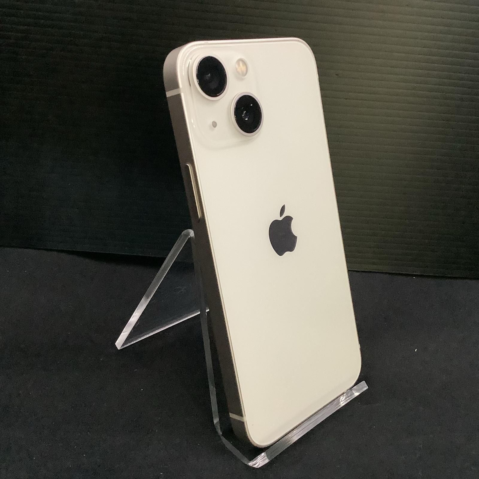 【全額返金保証】【最速発送】Apple iPhone 13 mini 128GB スターライト Softbank 超美品 動作確認済 90% 白ロム