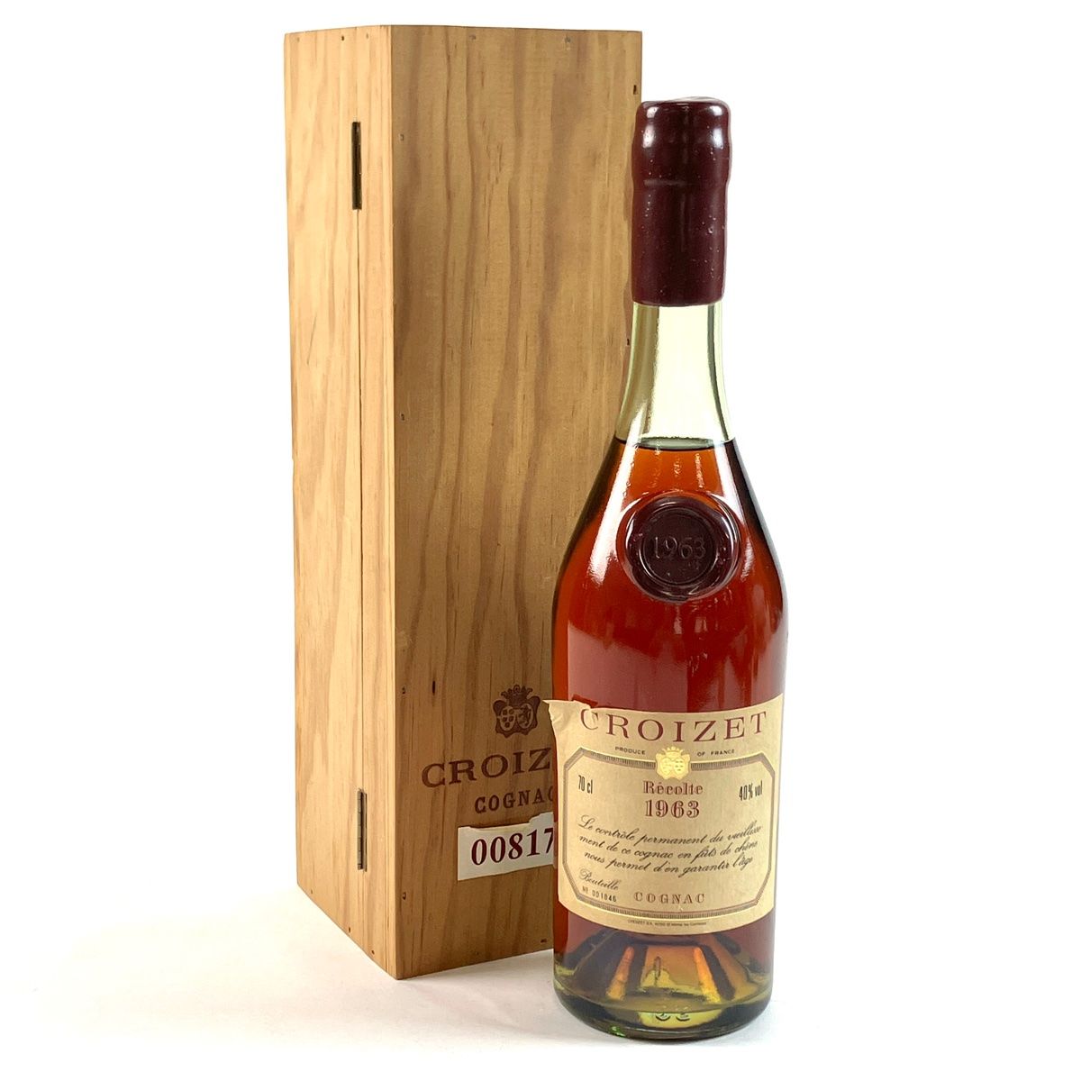 希少です♪CROIZET COGNAC recolte 1963 Croizet B. Léon Cognac 1963 - Grande Champagne Luxury – Rue