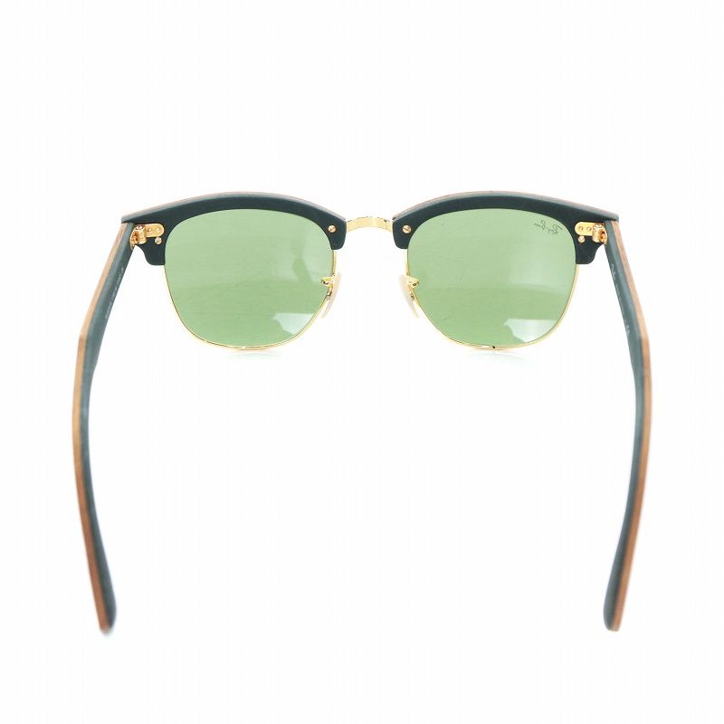 レイバン RAY BAN CLUBMASTER WOOD クラブマスター ウッド サングラス メタルフレーム グリーンレンズ 51□21 茶 ブラウン  RB3016M 1179 /AQ - メルカリ