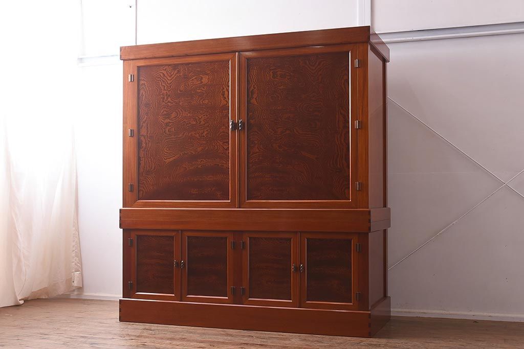 IDC 大塚家具 松創 匠 道具タンス 総欅 漆塗り R-041890