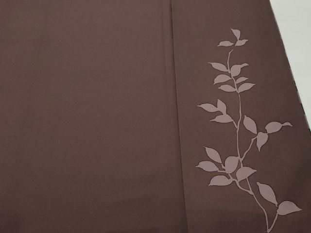 平和屋着物○染色作家 寺島利男 訪問着 枝葉シルエット 暈し染め 正絹