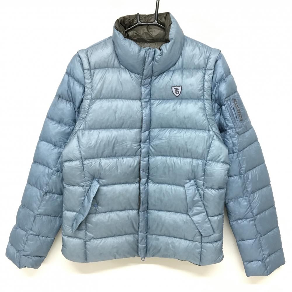 『未使用品』PEARLY GATES 2way ライト　ダウンジャケット パーリーゲイツ 2WAYダウンジャケット ライトブルー 軽量 袖着脱可