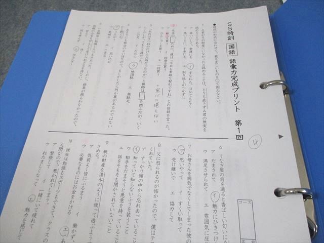 SS特訓 冬期講習 正月特訓　語彙力完成プリント　サピックス　❴非売品❵ 楽天市場】SAPIX サピックス 小6 国語 SS特訓/冬期講習/正月特訓