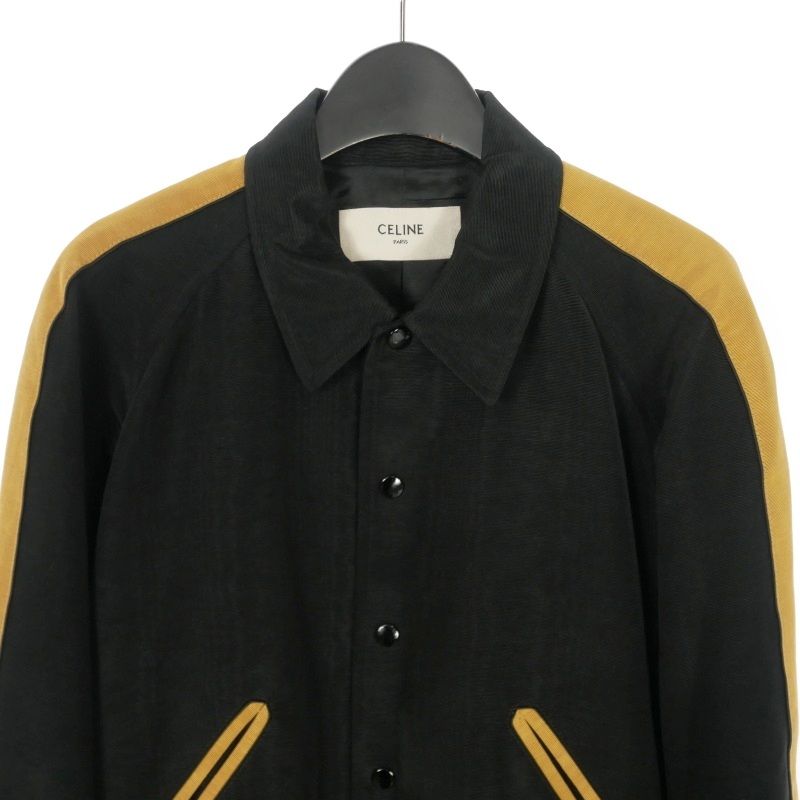 CELINE ブラック コットンテディ　ジャケット セリーヌ CELINE CELINE テディジャケット 2V86W896C （38NO
